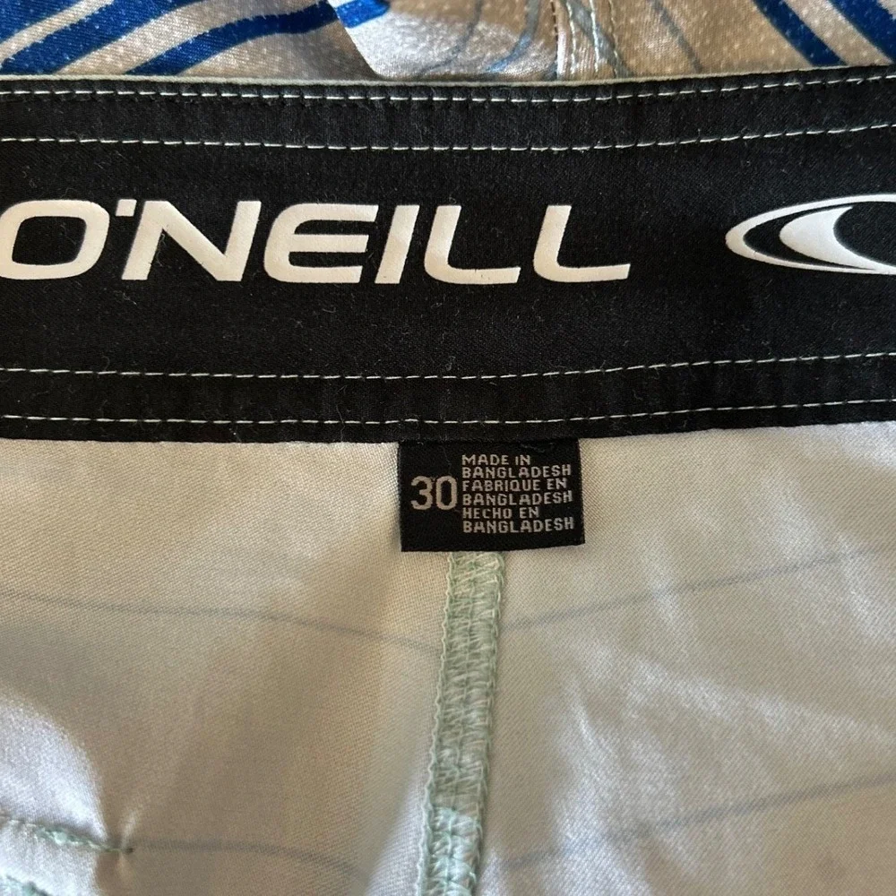 ONeill Surfer Blue Striped Board Shorts Swim Trunks Size 30‎ Gradient Surf